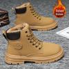Men's Winter Plus Velvet High-Top Martin Boots - Trendy, Thick-Soled, Warm Cotton Work Boots