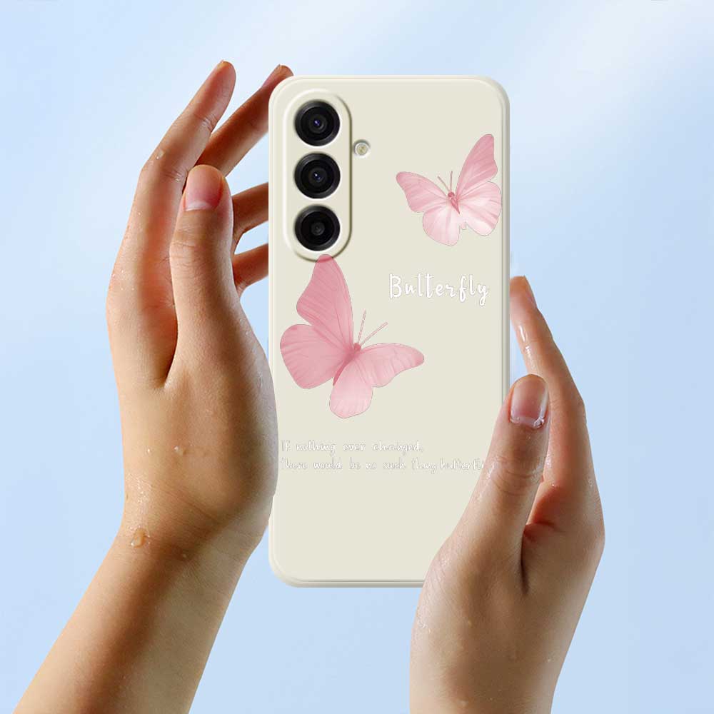 For Samsung Galaxy A17 5G Case Butterfly Pattern Printing Straight Edge TPU Phone Back Cover