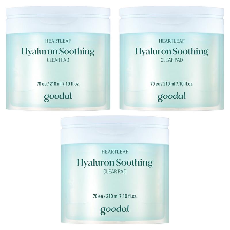 Goodal Houttuynia Cordata Hyaluronic Acid Soothing Clear Pads, 70 pads, 3 pcs