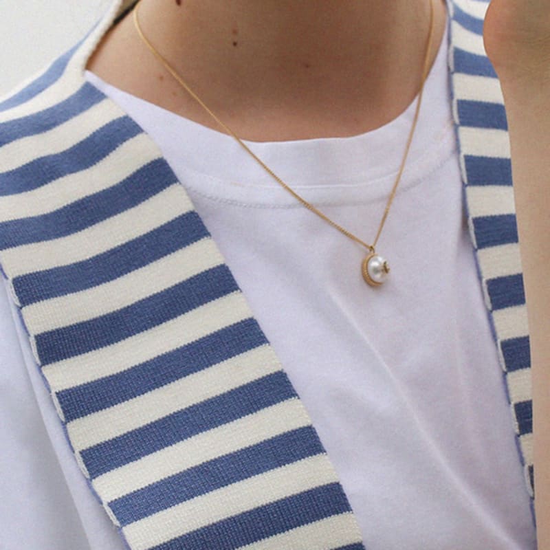 De,deer Ancre Freshwater Pearl Necklace [2103N009]