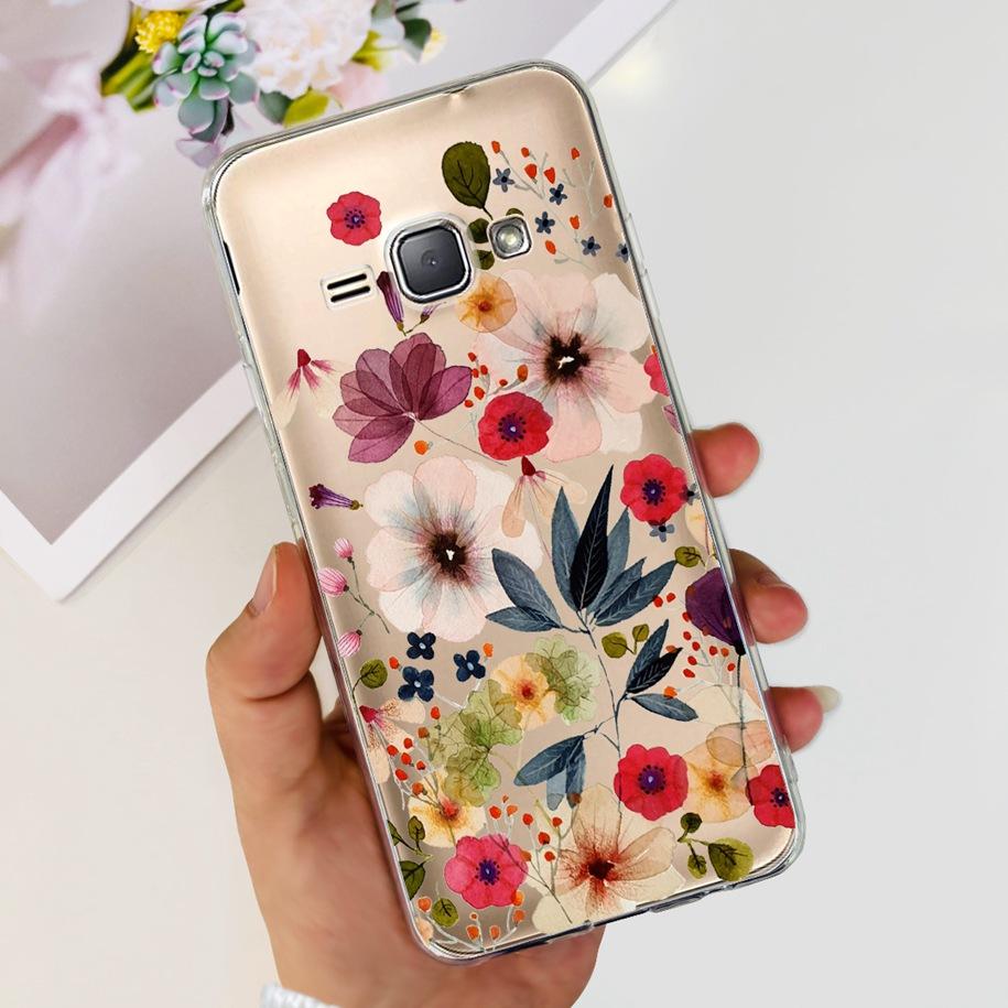 For Samsung J1 2016 Case SM-J120F Cover Fashion Marble Flower Soft Silicone Phone Cover For Samsung J1 Mini J105F J 1 2016 Funda