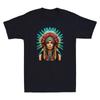 Native American Unisex Indian Warrior Funny Graphic Vintage Unisex Cotton Tshirt
