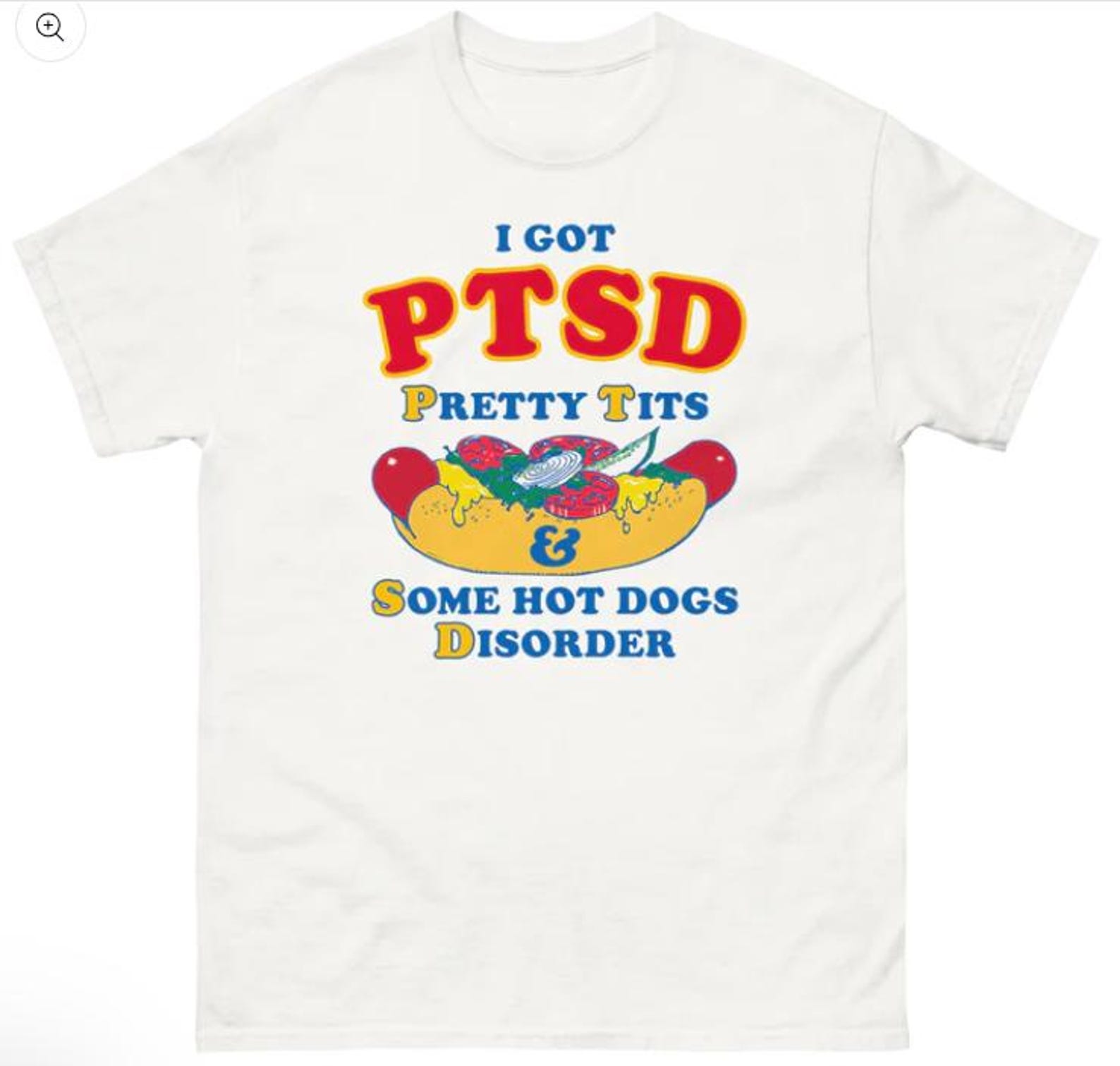 I Have PTSD: Pretty Tits & Some Hot Dogs Disorder Shirt 3XL