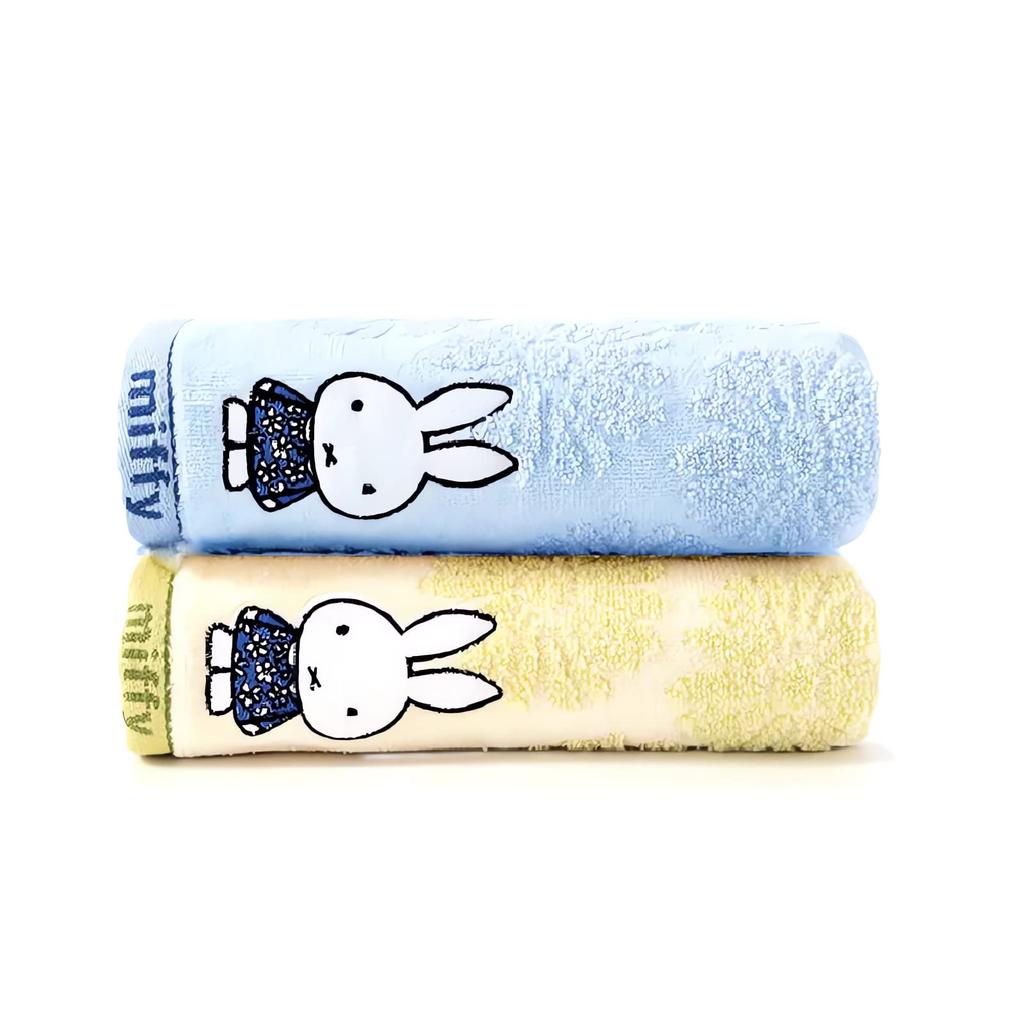 Miffy a Snoopy Obličej Mini Koupelnový a Ruční a Roztomilá Sada Ručníků Ručník, Ručník, Ručník. Měkký, Nežmolkující, Odolný, Tenký, (Miffy A, 2)