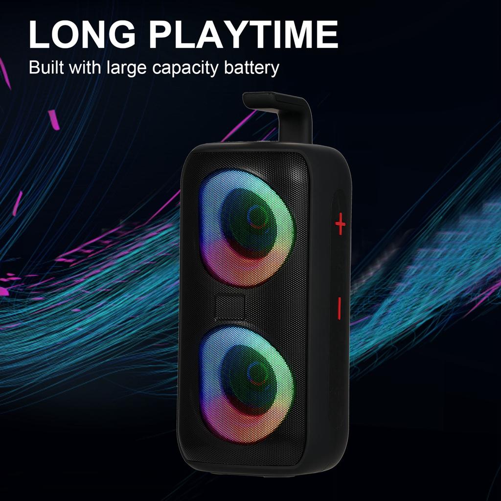 A85 RGB light portable speaker outdoor portable card speaker double horn square dance radio