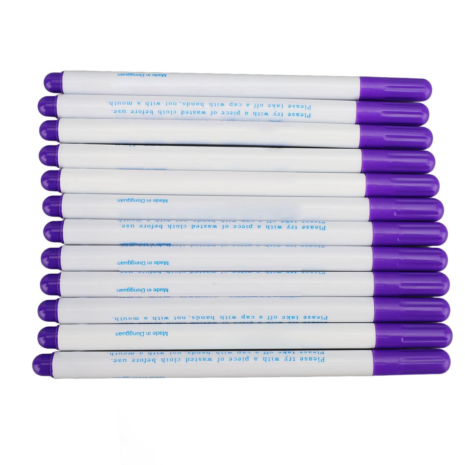 

12PCS Water Soluble Pen Multifunctional Disappearing Ink Water Soluble Marking Pen for Embroidery фиолетовый