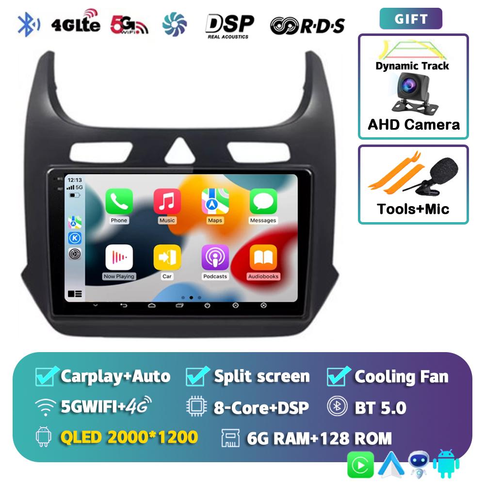 Android 14 Carplay Car Radio for Chevrolet Cobalt 2 2011-2018 Multimedia Video Player WIFI+4G GPS 2Din DVD Head Unit Stereo QLED