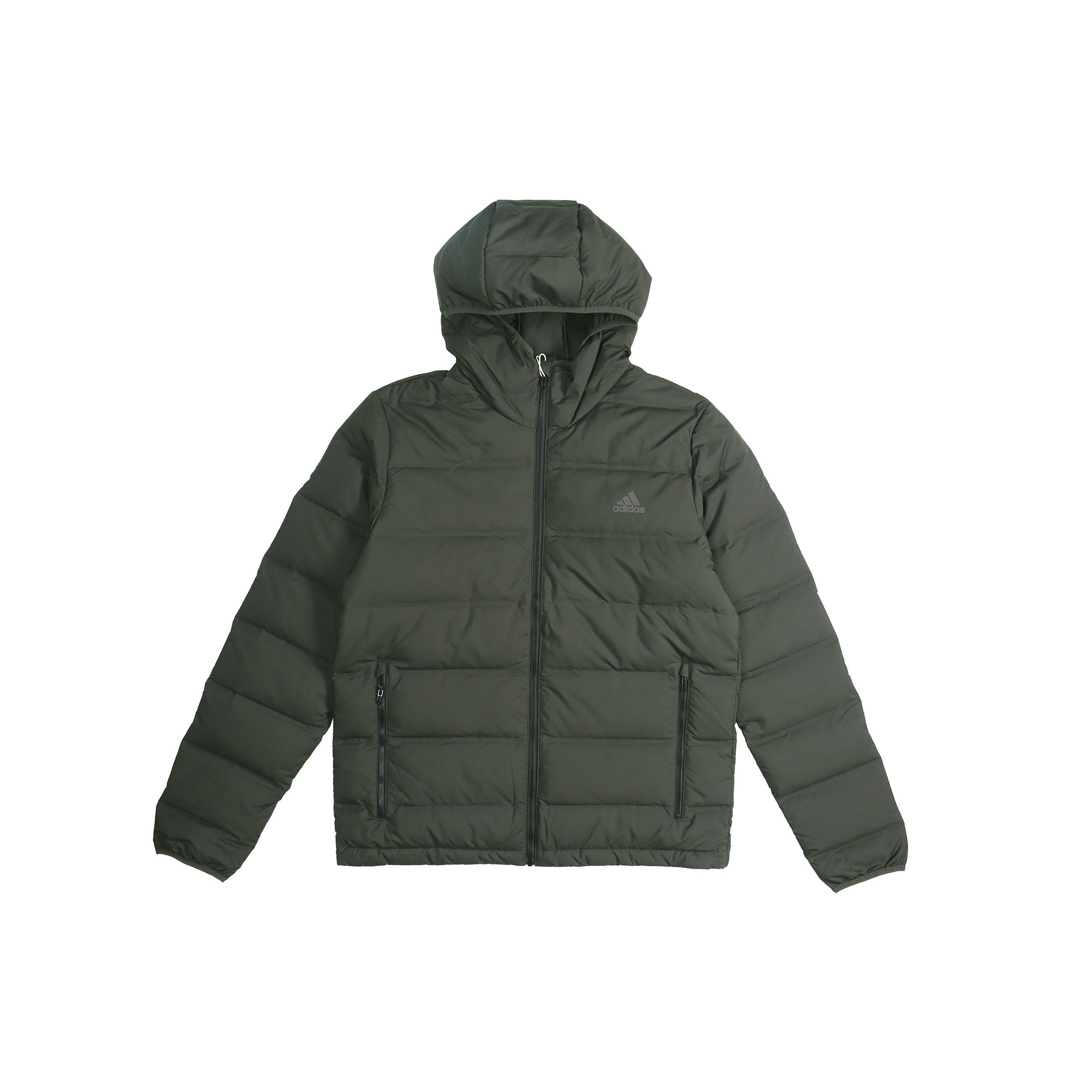 adidas Helionic Hooded Men s Down Jacket Green DZ1427 S