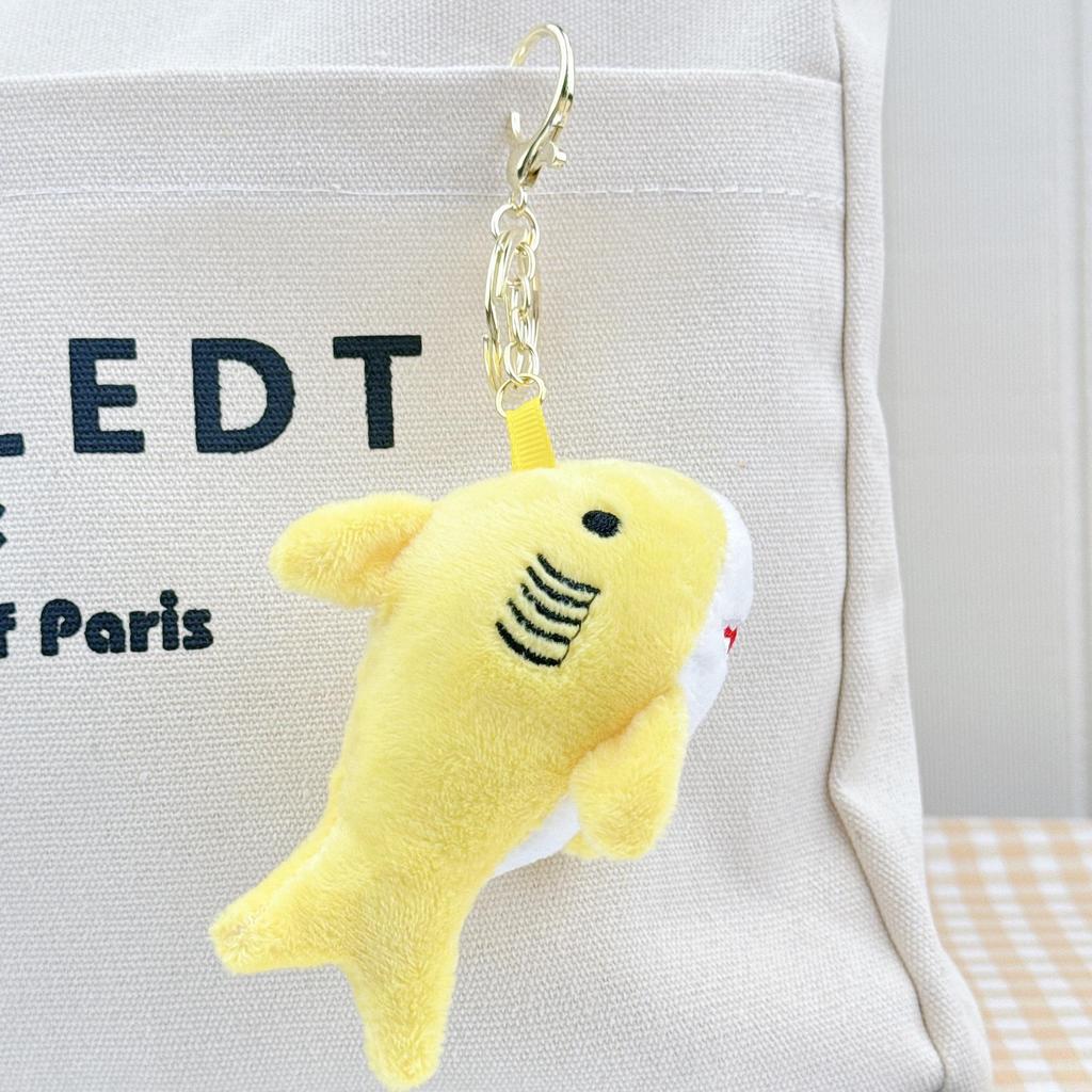 Cross-Border Plush Shark Keychain Pendant - Cute Wedding Toss Doll Bag Charm