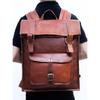 Leather Backpack Bag Laptop Travel Rucksack Men's Satchel Brown Vintage Genuine