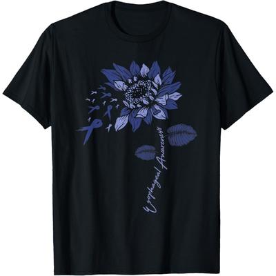 Sunflower Esophageal Cancer Awareness Ribbon Team Family T-Shirt