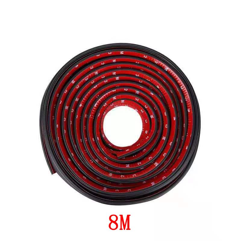 5/8/10 Meters B Type Car Door Seal Strips Noise Insulation Windproof Weatherstrip Rubber Seals Sticker Auto Interior Accessories