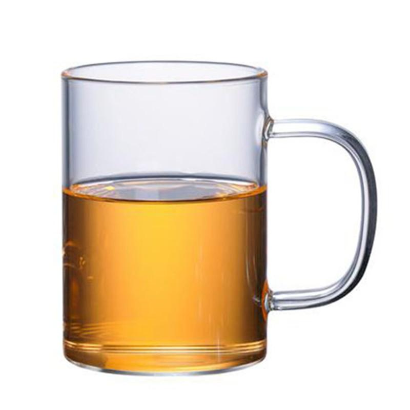 Transparent Glass Cup With Handle Water Tea Milk Coffee Mug Durable Beer Wine Juice Drinks Cup Glass Drinkware