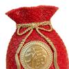 Chinese Flower Vase, Ornament Art Decorative Collectible Blessing Bag Shape Statue for Wedding Gifts