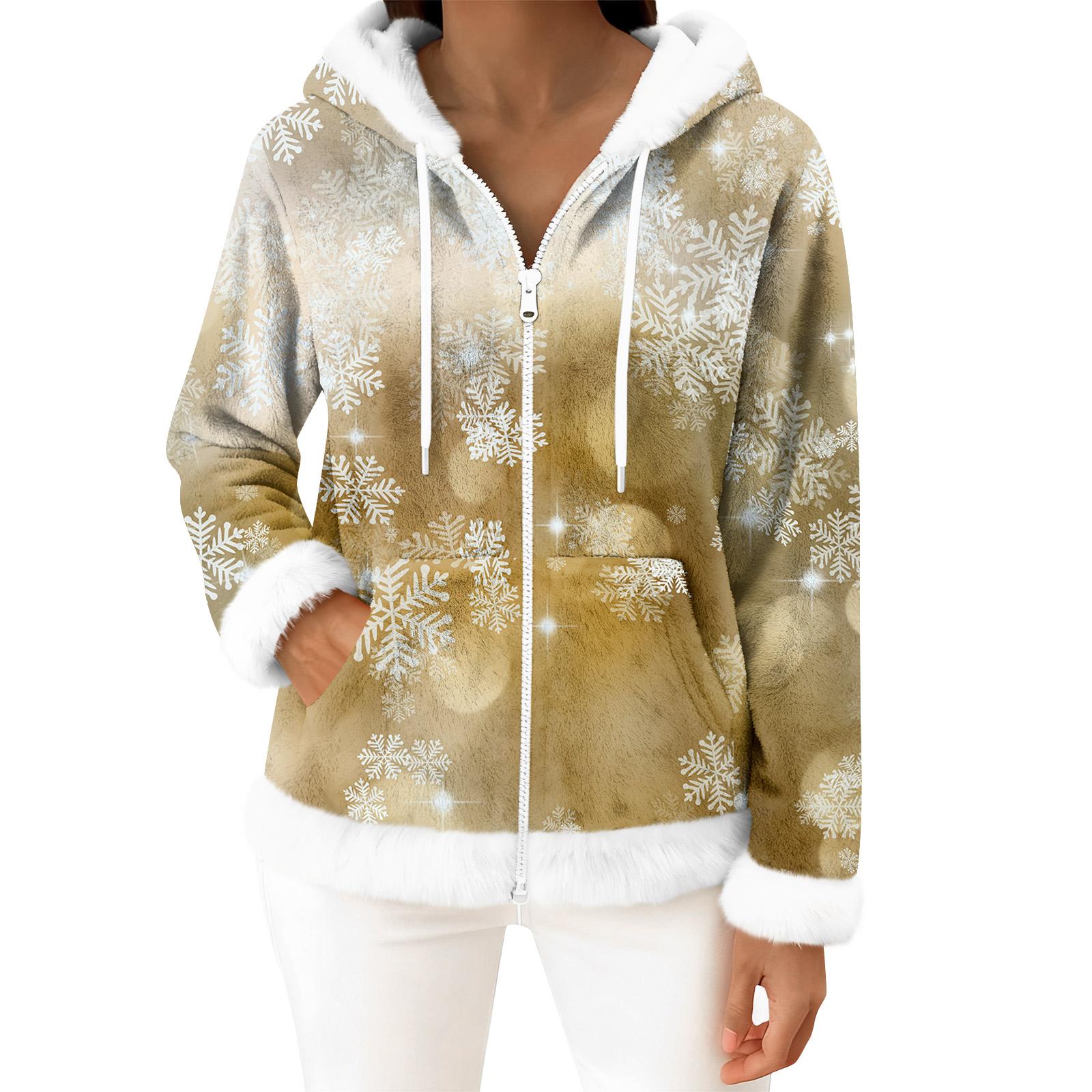 

Женский повседневный модный кардиган с капюшоном на молнии из флиса с длинными рукавами M золотой