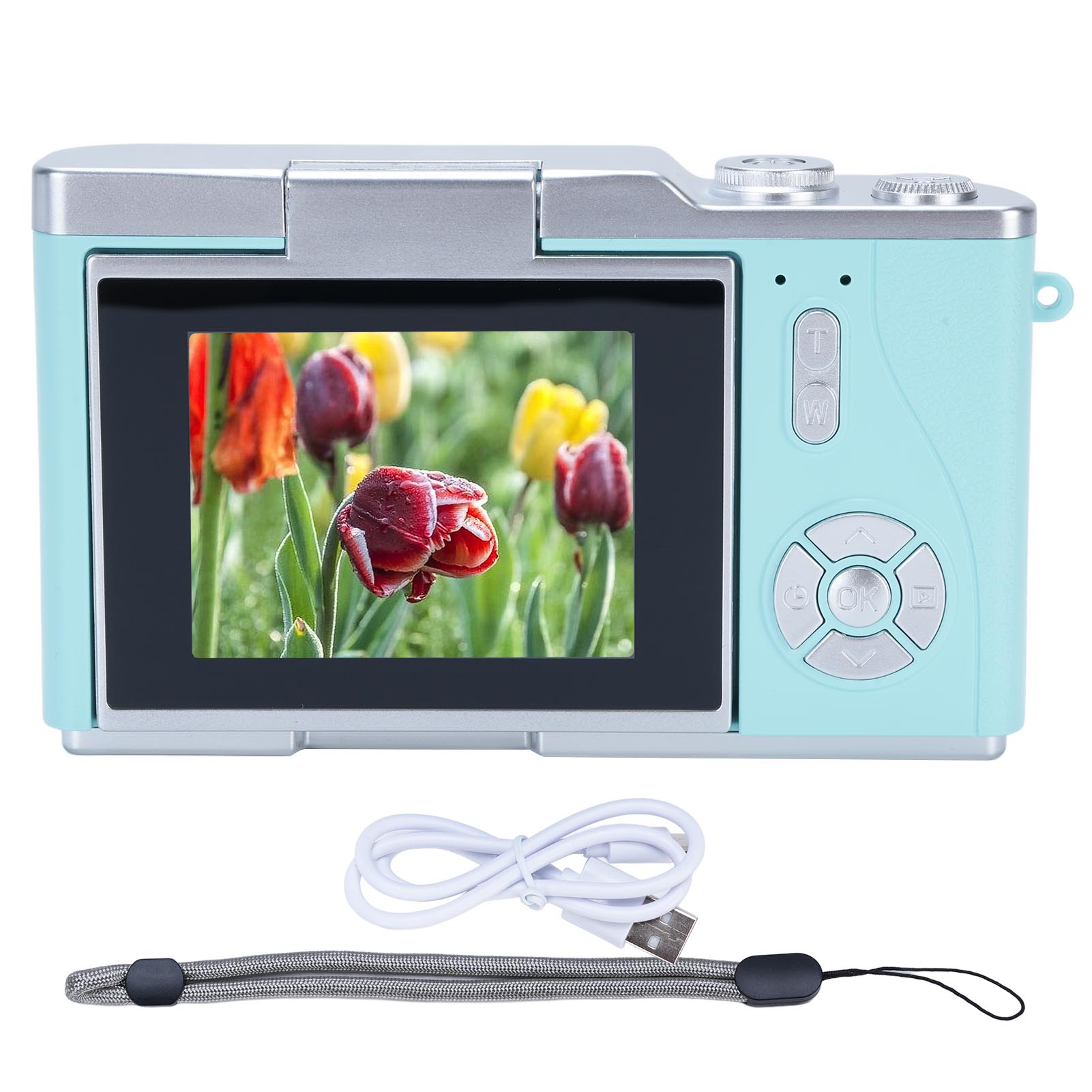 

Digital Photography Camera 1080P 48MP 2.4 Inch HD Display 8X Electronic Zoom Video Camera Green білий