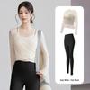 Net Sweet Design Women's High-Waisted Tummy Control Long-Sleeve Yoga Set with Mesh Cover-Up.