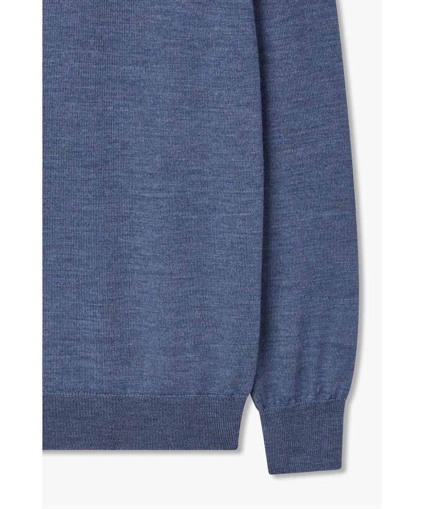 MAN ON THE BOON [Morgano] Polo Sweater_Melange Blue 4715313905