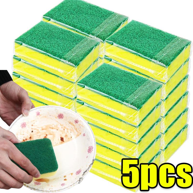 Heavy Duty Dish Sponge Cleaning Dish Scrubber Sponge for Home and Kitchen Stink-Free Cleaning Supplies for Pots Pans