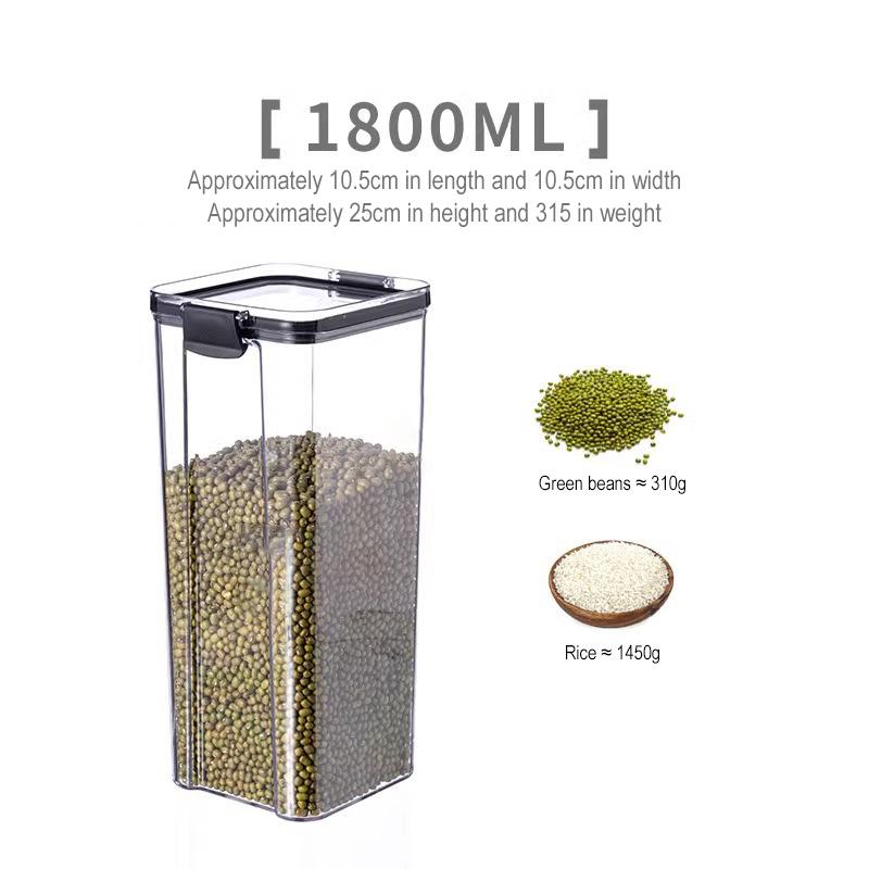 Sealed Jar Kitchen Grain Jar Storage Jar Tea Nuts Moisture Resistant Fresh Box Food Grade Transparent Storage Jar