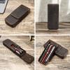 Crazy Horse Leather Pencil Case Three Pack Handmade Magnetic Drawer Student Pen Storage Case