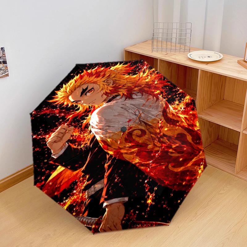 1PC Demon Slayer Automatic Umbrella - Suitable Travel Outdoor Portable Umbrella Birthday Gift Daily Essentials