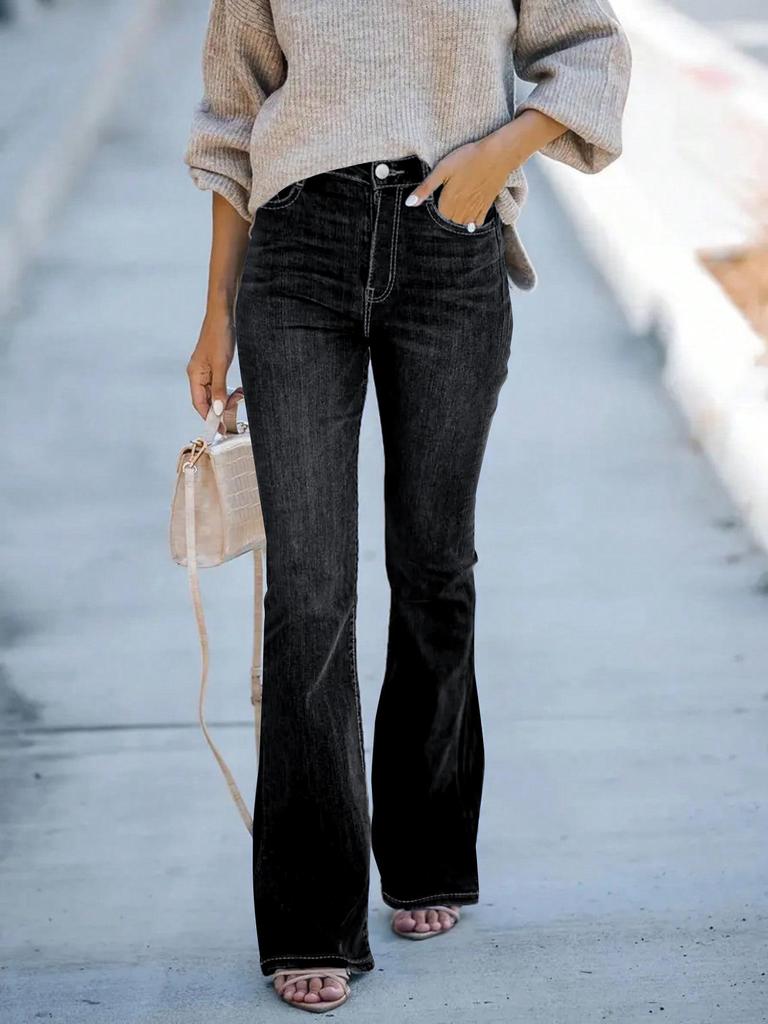 2024 Women's High-Waisted Wide-Leg Slimming Flared Jeans