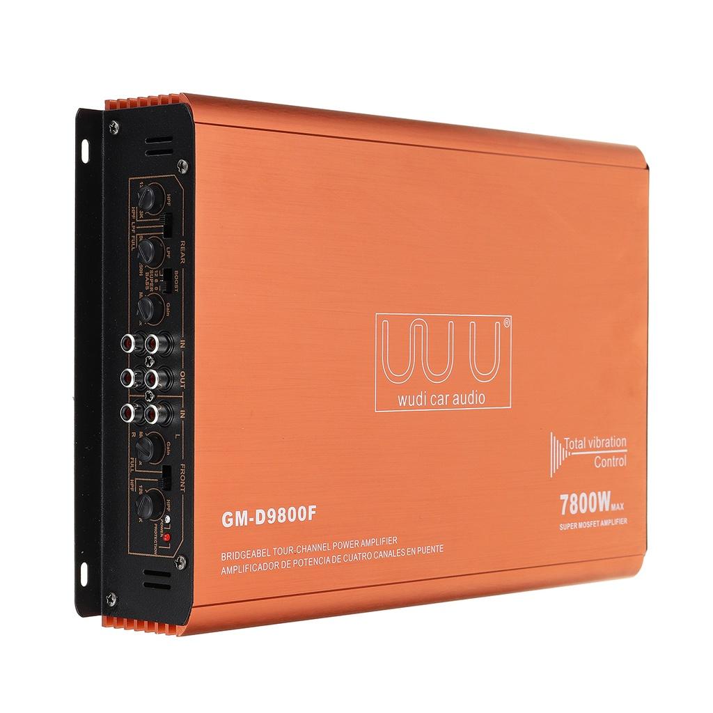 7800W 4 Channel Car Amplifier Speaker Vehicle Amplifier Power Stereo Amp Auto Audio Power Amplifier Car Audio 352*218*53mm