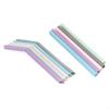 Set of 5 Commercial Silicone Straws and Cleaning Brushes Easy To Clean Reusable X3UC