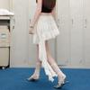 UNIFREE Sweet & Spicy Irregular Lace Mini Skirt