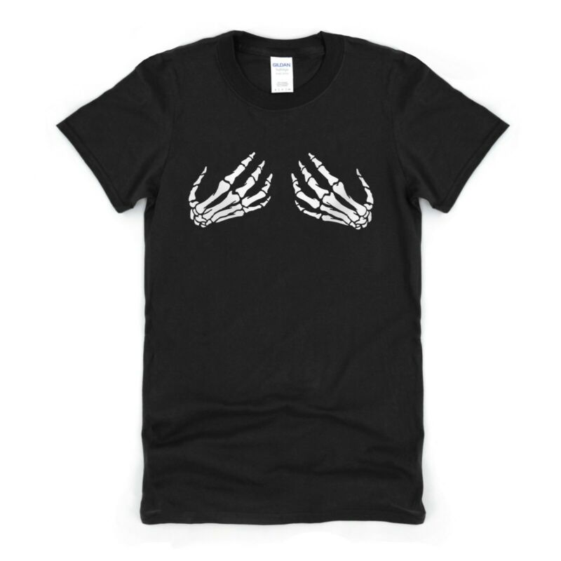 T-shirts Funny Skeleton Boobs 