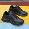Fashion Black Running Shoes Leather Waterproof Athletic Sneakers Wear Resistant Women Walking Sport Shoes Comfortable Shoes