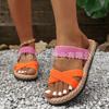 Sandals Women's Spring New Flat-soled Student Roman Shoes Beach Sandals Soft-soled Cross Large-size Women's Shoes