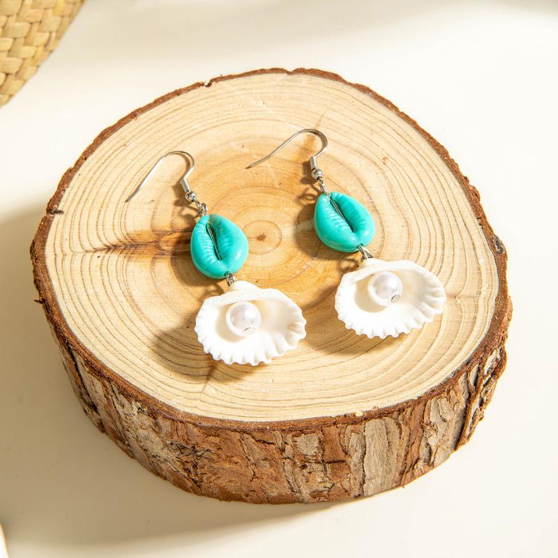 Ocean Shell Earrings Earrings Beach Holiday Jewelry Set Simple Versatile Acrylic