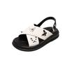 Butterfly buckle cross belt platform sandals women's new summer casual versatile flat beach Roman shoes