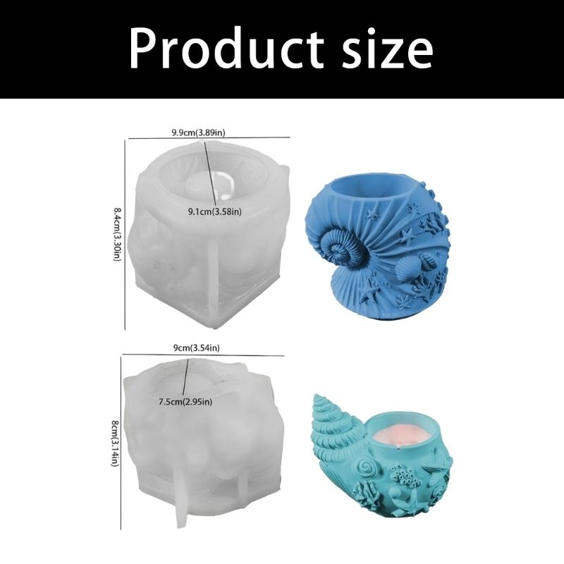 Conch Shape Candle Cup Silicone Molds For Resin Casting Candle Holder Chocolate Flowerpot Gypsum Statue Home Decoration