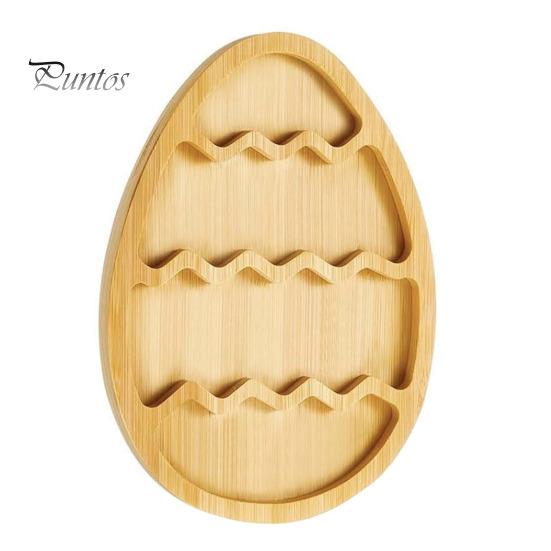 

Дерев яний піддон Цукерки Горіхи Фрукти Піднос Кролик овальної форми Пасхальна тарілка Дубова деревина Ємність для ювелірних виробів C