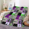 2026 New Custom Horror Movie Style Flannel Fleece Blanket Scary Pattern Winter Warm Cozy Bed Throw Blanket Halloween Gift