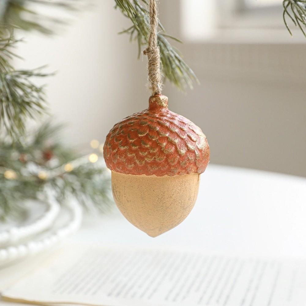 New Wooden Christmas Tree Hanging Ornaments Acorn Hazelnut Colorful Christmas Ornaments Xmas Tree Decorations Home Party Decor