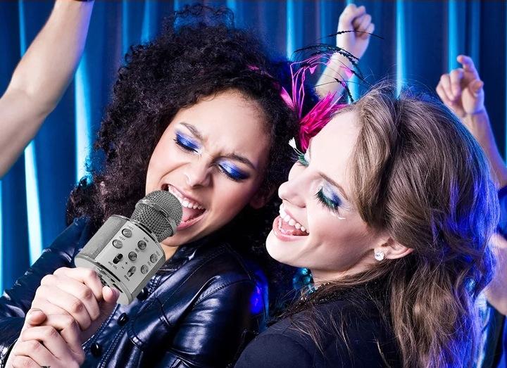 Mikrofon Karaoke Zabawka Dla Dzieci Z Głośnikiem Echo Manta Bluetooth Led