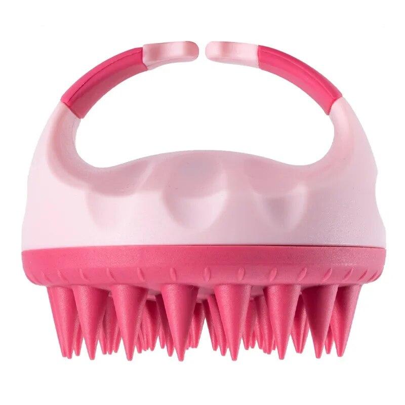 Portable Silicone Shampoo Brush Handheld Round Soft Scalp Massage Brush Bath Massage Brush Hair Shower Brush Comb Hair Care