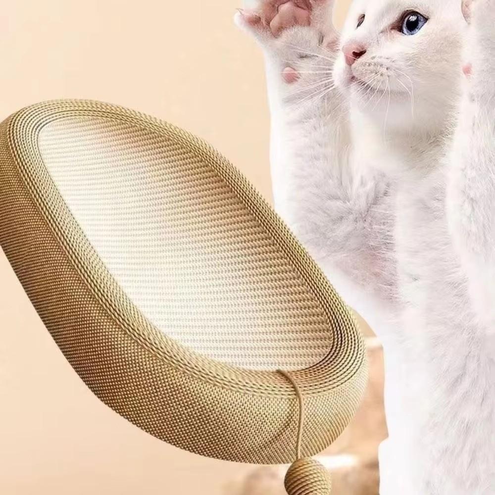 Wear-resistant Cat Paw Board Basin Oval Pet Bed Nest Chew Bite Toy Cat Claw Board  Indoor Use