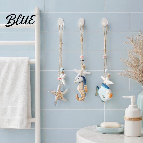 Decorative Nautical Theme Piece Mediterranean Wall Hanging Decor Handcrafted Wooden Ocean Style Ornaments Pendants with Coastal Interior Decoration