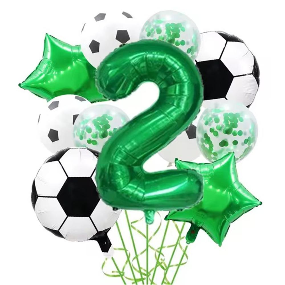 

1 набор Гелиевые фольгированные шары Футбольные шары Украшения для вечеринки по случаю дня рождения Дети Мальчик 32 дюйма Зеленый Цифровой шар Футбол Спортивные принадлежности Other