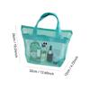 Beach Mesh Wash Bag Cosmetic Bag Large Capacity Shopping Bag Totes Shoulder Bag Portable Handbags Foldable Swimming Storage Bag