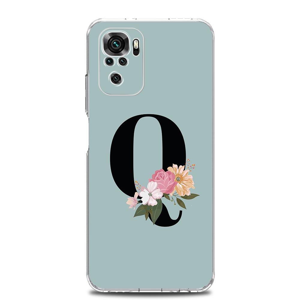 Flower Letters S Phone Case For Xiaomi Redmi Note 15 14 13 12 4G 10 11 Pro Plus 5G 14C 13C 12C 10C Clear Cover