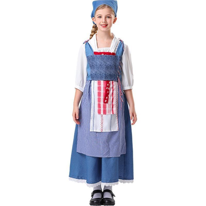 Farm Manor Maid Sells Match Dresses Artistic Parent-Child Clothing Performance Drama Performance Clothing