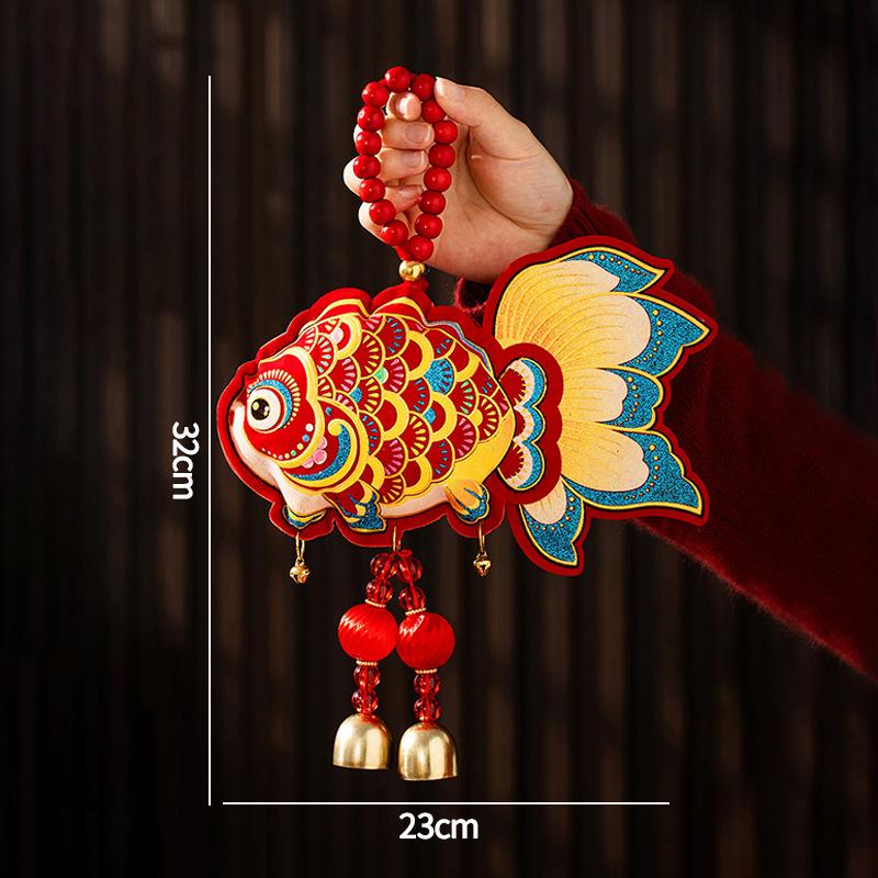 Chinese New Year Tet Decoration 2026 Vietnamese Red Hanging Pendants with Tassel Spring Festival Door Wall Hanging Ornament