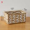 Woven Storage Bin Large Capacity Organiser Basket For Toy Cosmetics Jewelry Book Small Items Living Room Bedroom Dresser