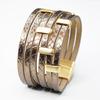 Bohemian Multi Layered PU Leather Bracelet Retro Magnetic Buckle Bangle